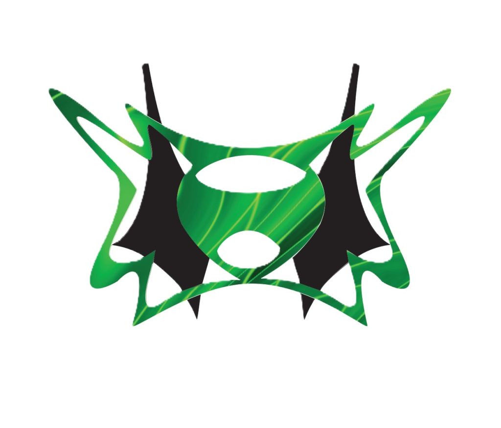 3D green glossy croptop