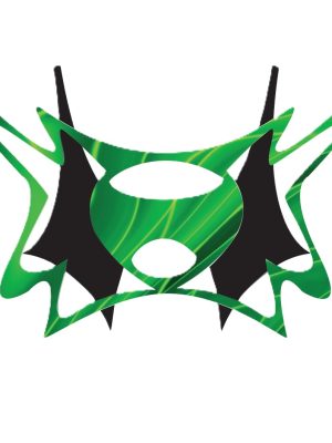 3D green glossy croptop