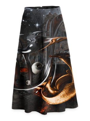 CELESTIAL 3D GRAPHIC SKIRT